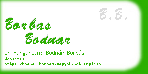 borbas bodnar business card